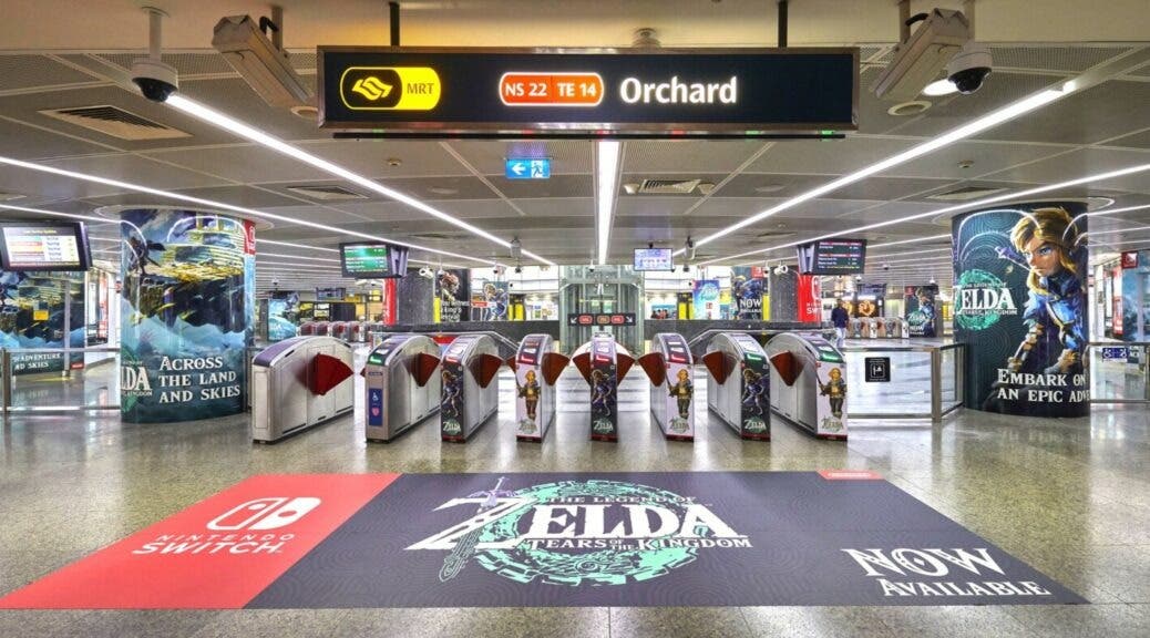 La Orchard MRT Station de Singapur se viste de Zelda: Tears of the Kingdom