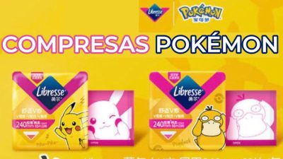 Las compresas de Pokémon te harán el periodo más llevadero