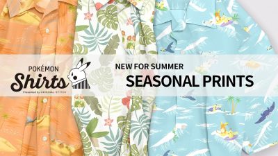 Pokémon Shirts estrena nuevos patrones veraniegos y bordados de Johto
