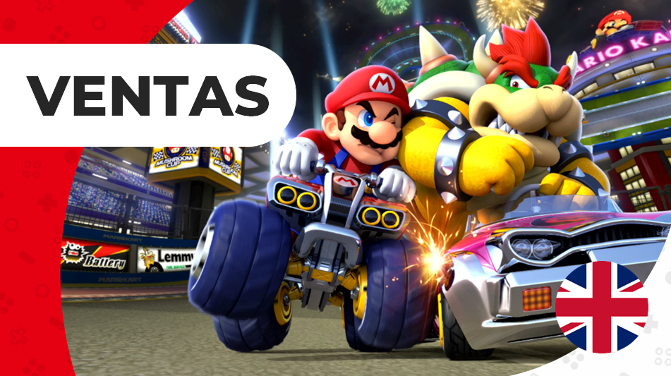 Mario Kart 8 Deluxe acelera hasta lo más alto del top ventas semanales en Reino Unido (21/8/23)