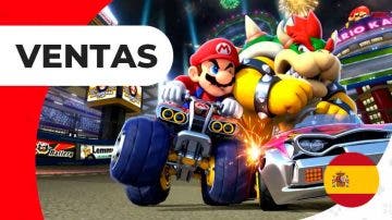 Mario Kart 8 Deluxe, lo más vendido de agosto de 2023 en España en un top completo repleto de juegos de Nintendo Switch