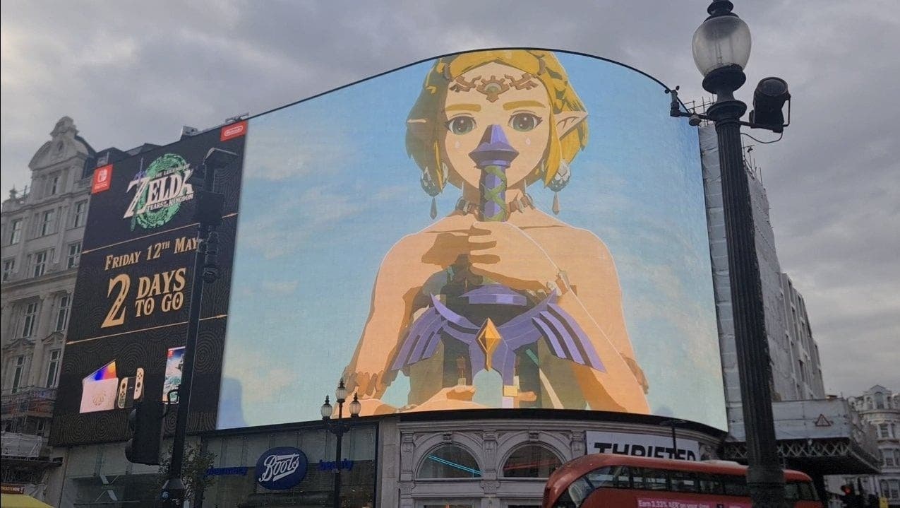 Zelda: Tears of the Kingdom también está apareciendo en Piccadilly Circus de Londres