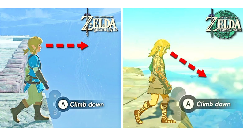 Nueva comparativa con cambios sutiles entre Zelda: Tears of the Kingdom y Breath of the Wild