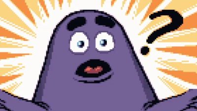 McDonald’s lanza juego gratis estilo Game Boy de su mascota Grimace