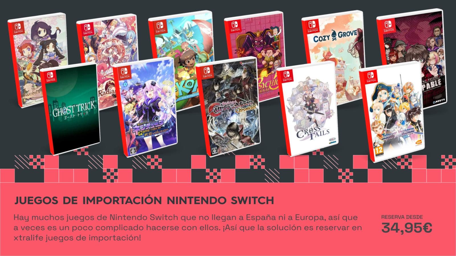 Conseguir nuevos juegos de importación para Nintendo Switch es posible con las nuevas reservas de xtralife