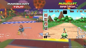 Comparativa en vídeo de Parque del Lago: GBA vs. Mario Kart Tour