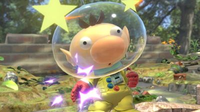 Olimar haciendo twerking forma parte de la promo de Pikmin 4 en Times Square