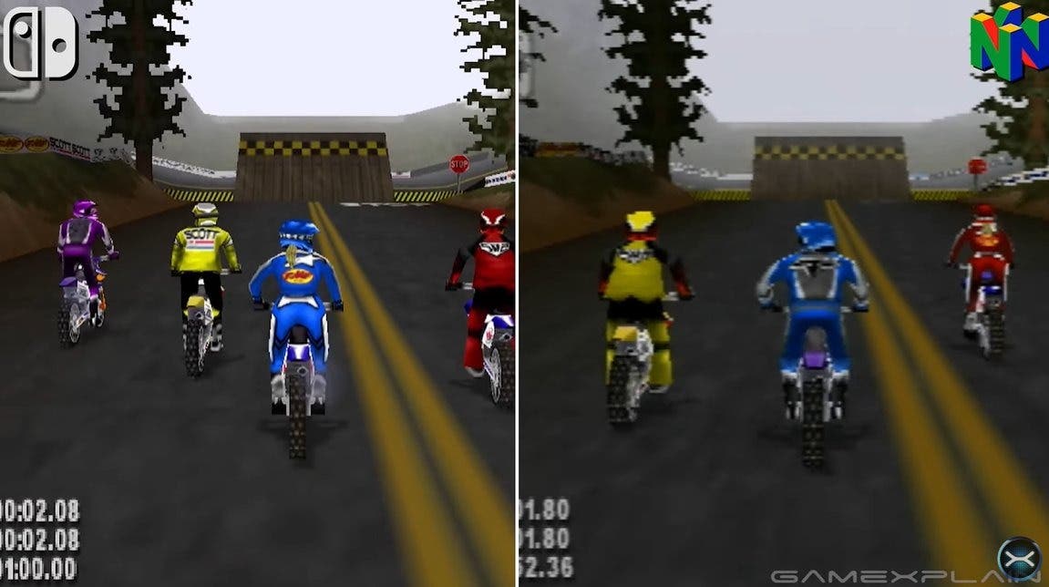 Comparativa en vídeo de Excitebike 64 tras su llegada a Nintendo Switch Online