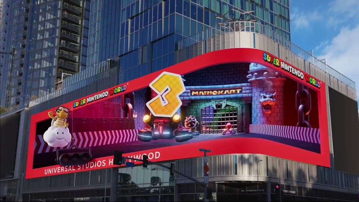 Super Nintendo World estrena este espectacular banner en 3D