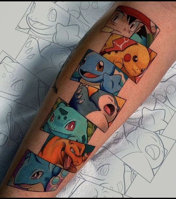 15 Ideas de Tatuajes de Pokémon para ser el mejor que habrá jamás