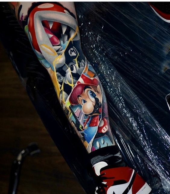 15 Ideas de Tatuajes de Super Mario que no te puedes perder
