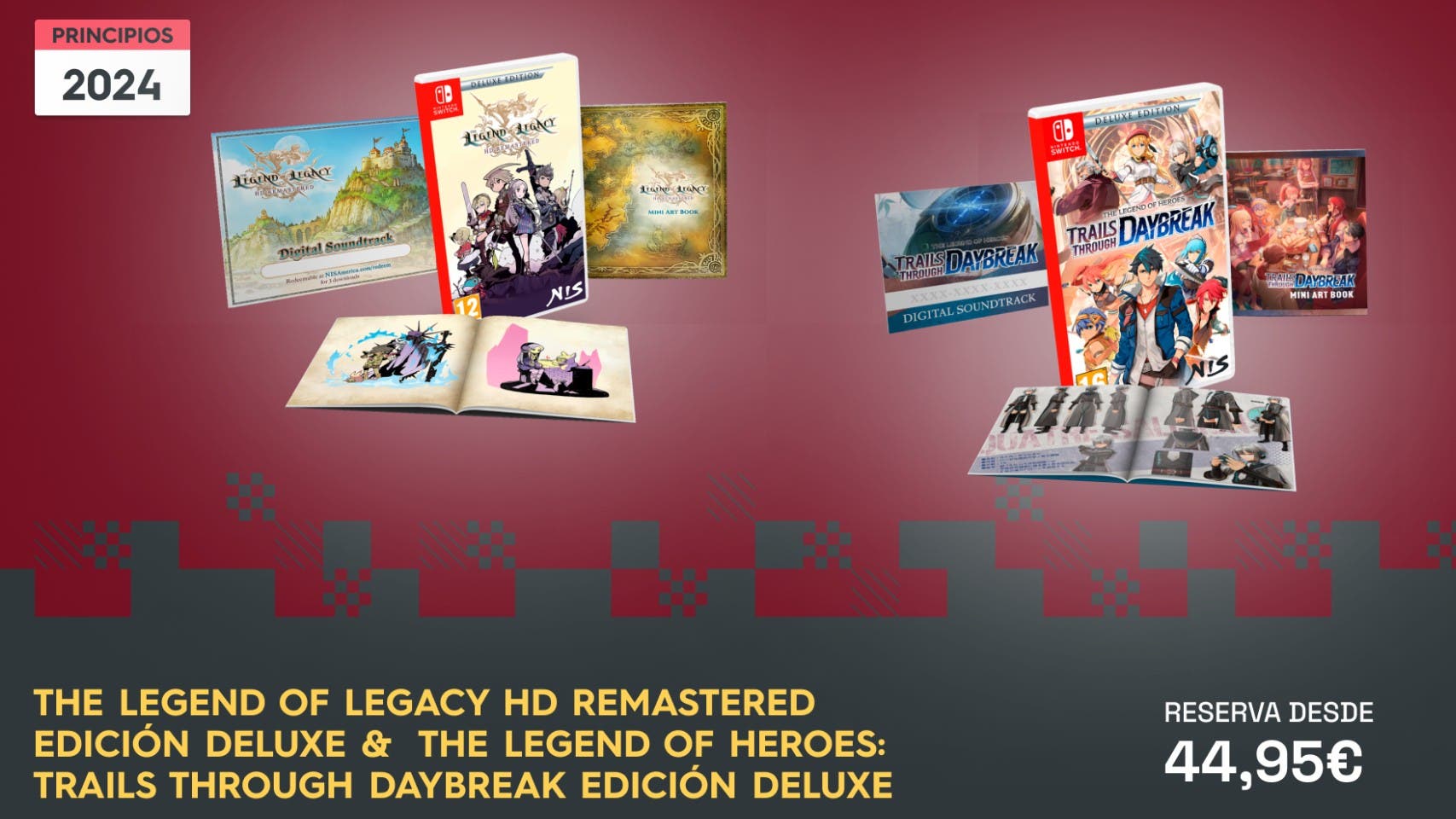 ¡Nuevos anuncios! The Legend of Legacy HD Remastered y The Legend of Heroes: Trails through Daybreak con reservas abiertas en Nintendo Switch y Playstation