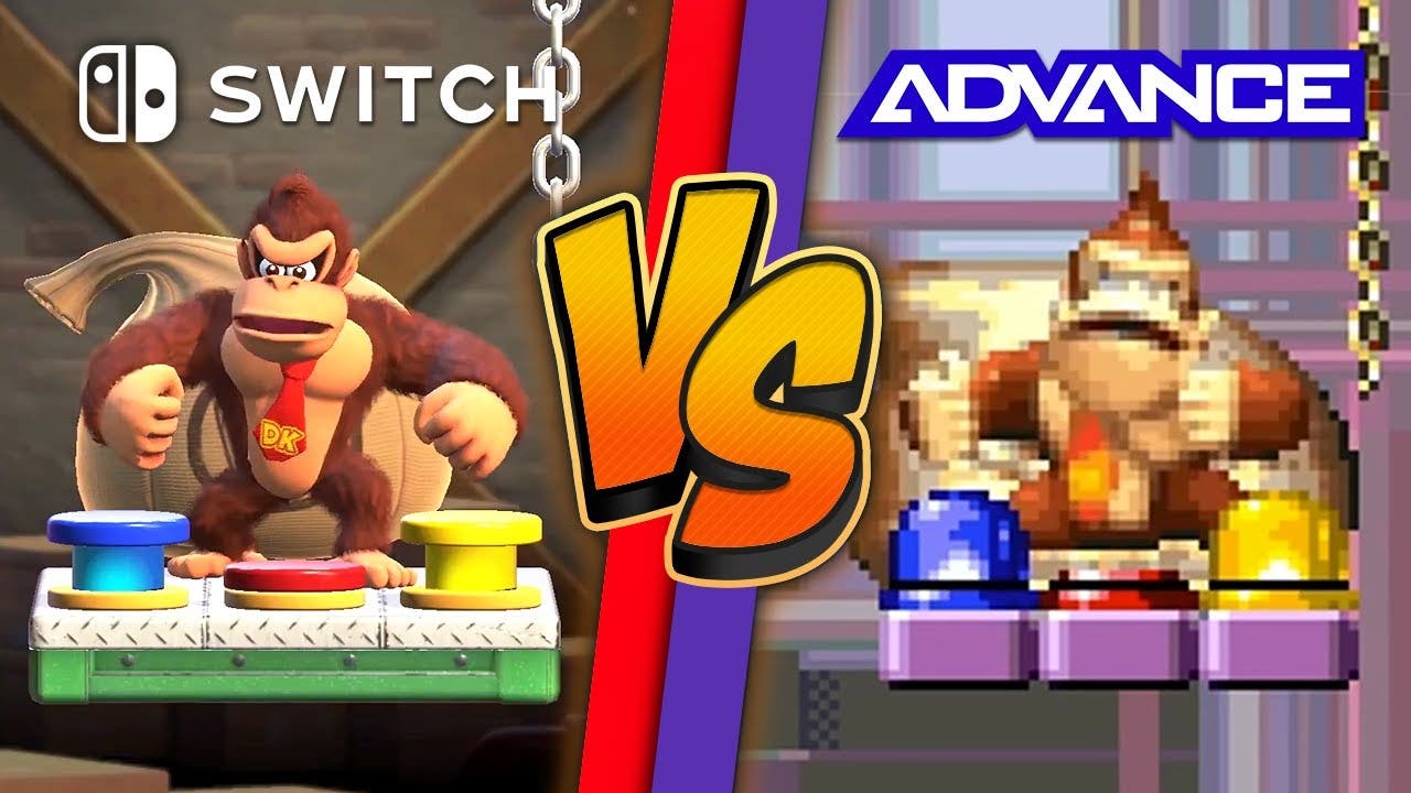 Mario vs Donkey Kong: Comparativa en vídeo entre Nintendo Switch y GBA