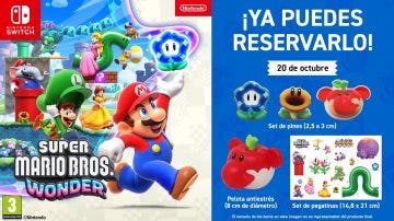 Revelados los regalos por reservar Super Mario Bros Wonder en diferentes tiendas españolas