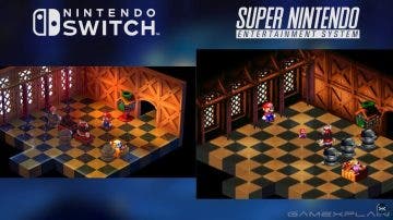 Super Mario RPG: Nueva comparativa en vídeo entre SNES y Nintendo Switch