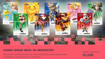 ¡Hay amiibo de Smash Bros. en reposición! Si te queda alguno para completar tu colección es tu momento