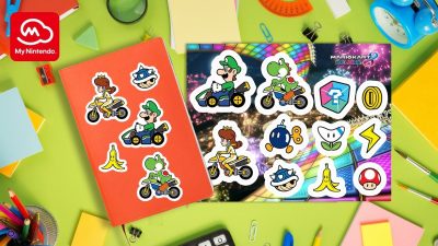My Nintendo tiene disponibles estos sets de pegatinas de Mario Kart 8 Deluxe en el catálogo americano