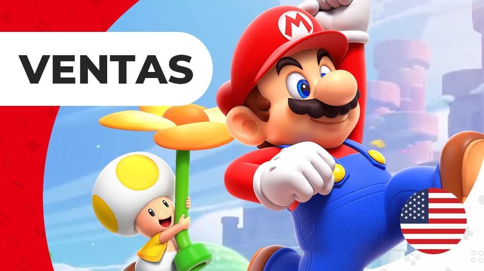 Super Mario Bros Wonder roza el liderato en el top juegos más vendidos de diciembre de 2023 en Estados Unidos