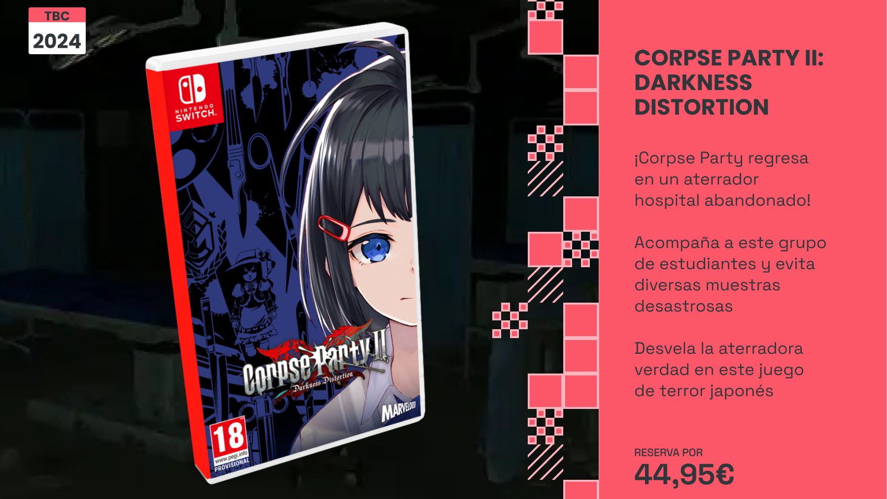 El terror vuelve con Corpse Party II: Darkness Distortion para Nintendo Switch: reserva disponible