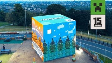 Minecraft celebra con este cubo gigante su 15º aniversario