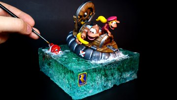 Alucina con este espectacular diorama de Donkey Kong Country 3 creado por MiniQuest 64