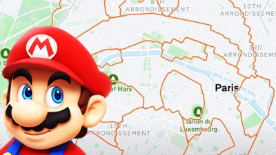 Fan celebra el Día de Mario recorriendo 110 km dibujando la cara de Mario con Strava