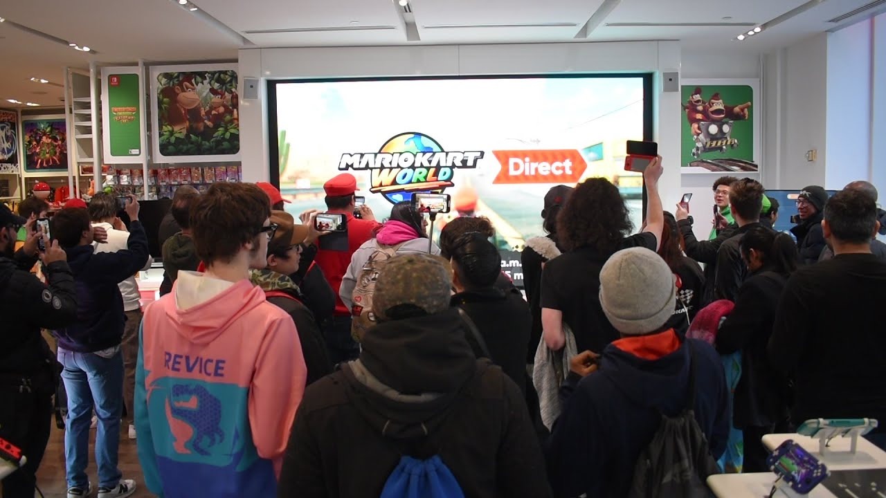 Así reaccionaron los asistentes a la Nintendo NY al Mario Kart World Direct
