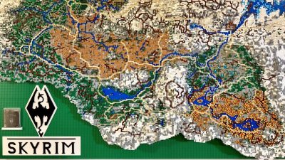 Tras 3 años de trabajo, este fan ha recreado el mapa de Skyrim con 73.761 piezas de LEGO