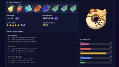 Esta web permite simular cualquier receta de donuts del DLC de Leyendas Pokémon: Z-A