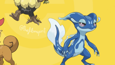 Las siguientes fases evolutivas de Browt, Pombon y Gecqua en Pokémon Viento y Oleaje cobran vida en estos geniales fan-arts