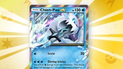 JCC Pokémon Pocket ofrece esta carta de Chien-Pao ex y más como bonificaciones mensuales de pago