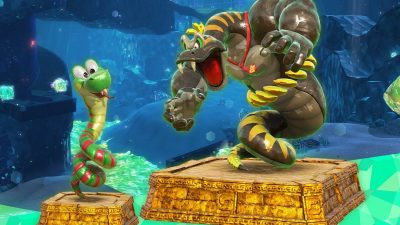 Donkey Kong Bananza detalla su nuevo y serpenteante evento del DLC Caza de esmeraldas