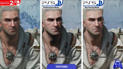 Comparativa en vídeo entre Nintendo Switch 2 y PS5 de The Witcher 3 Remastered