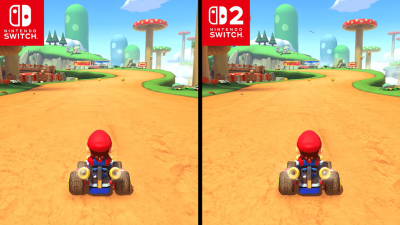 Comparativa en vídeo de Mario Kart 8 Deluxe entre Nintendo Switch y Nintendo Switch 2 tras la actualización 4.0.0 de hoy